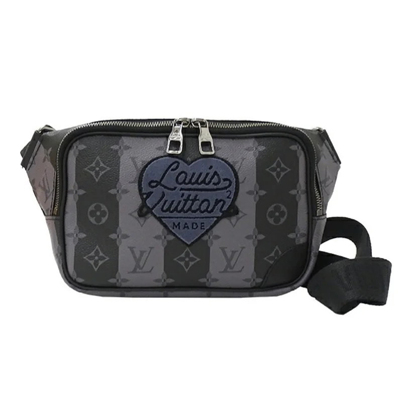 LOUIS VUITTON Bag Monogram Stripe Eclipse Men's Body Waist Modular Sling Black Gray M59338 IC Chip Hip