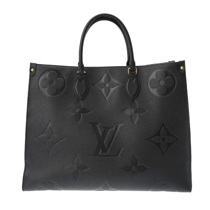 LOUIS VUITTON Monogram Empreinte On the Go GM Noir M44925 Women's Leather Handbag