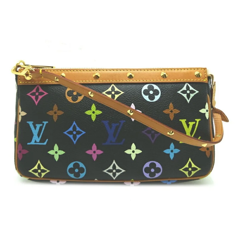 LOUIS VUITTON Pochette Accessory Women's Pouch M92648 Monogram Multicolor Noir [Black]