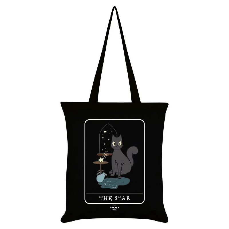 Spooky Cat The Star Tarot Tote Bag