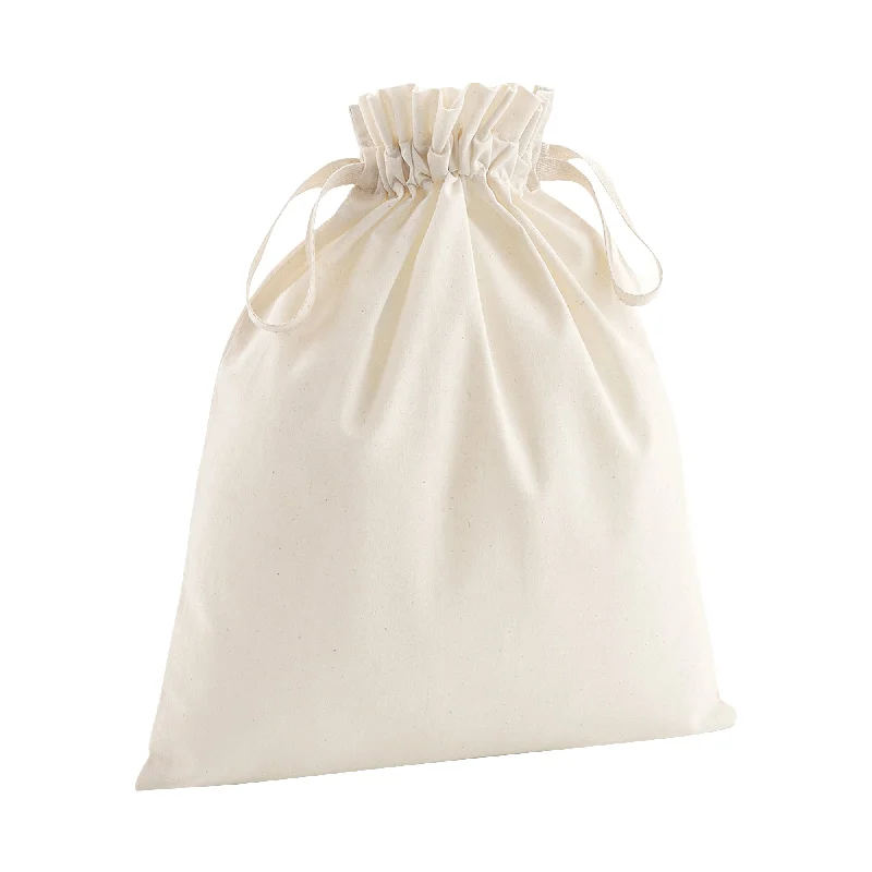 Westford Mill Soft Organic Cotton Drawcord Bag (Pack of 2)