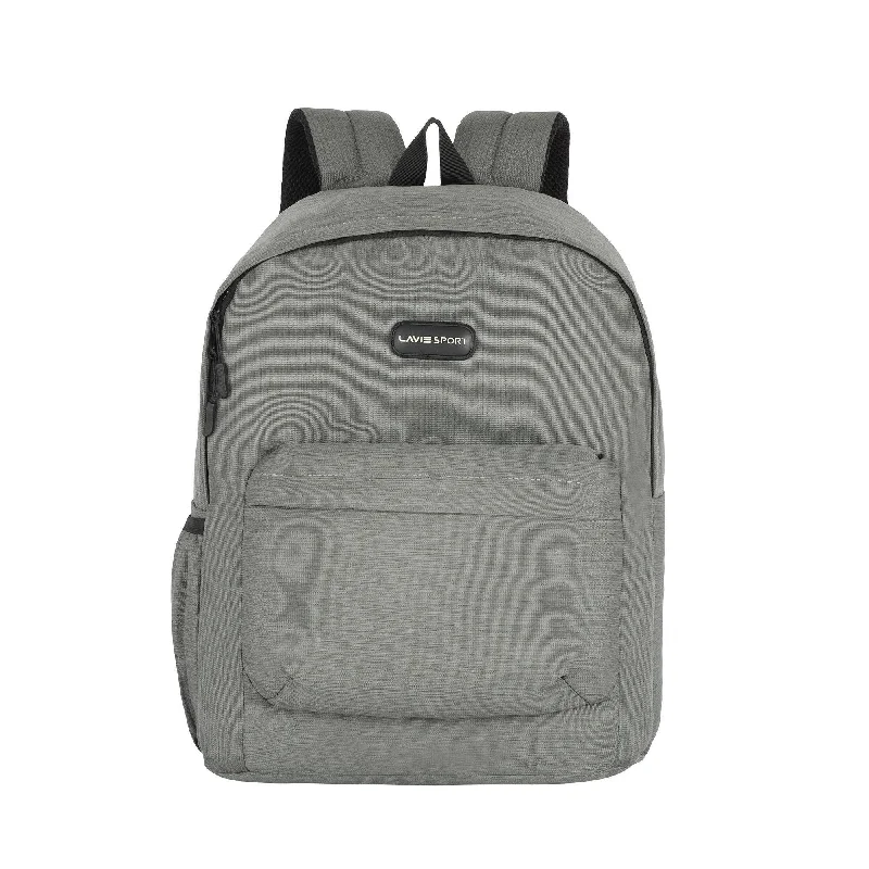 Lavie Sport 18L Crown Unisex Laptop Backpack for Girls and Boys Grey