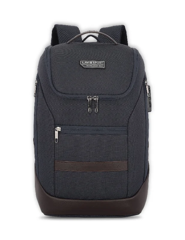 Lavie Sport Emperor 32L Anti-theft & Laptop Backpack For Men & Women  |Boys & Girls Navy/Brown