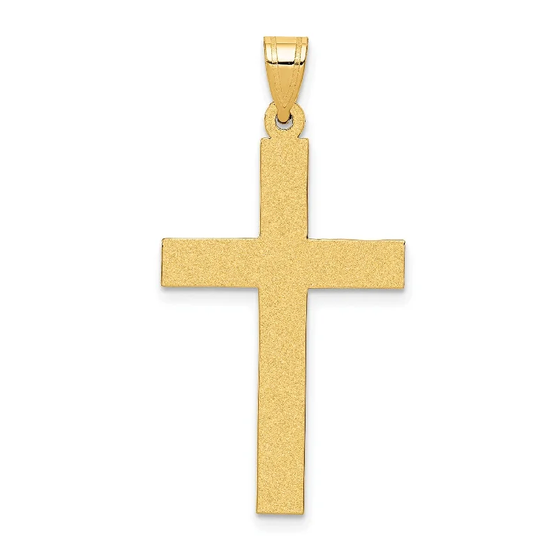 14k Sand Blasted Cross Pendant