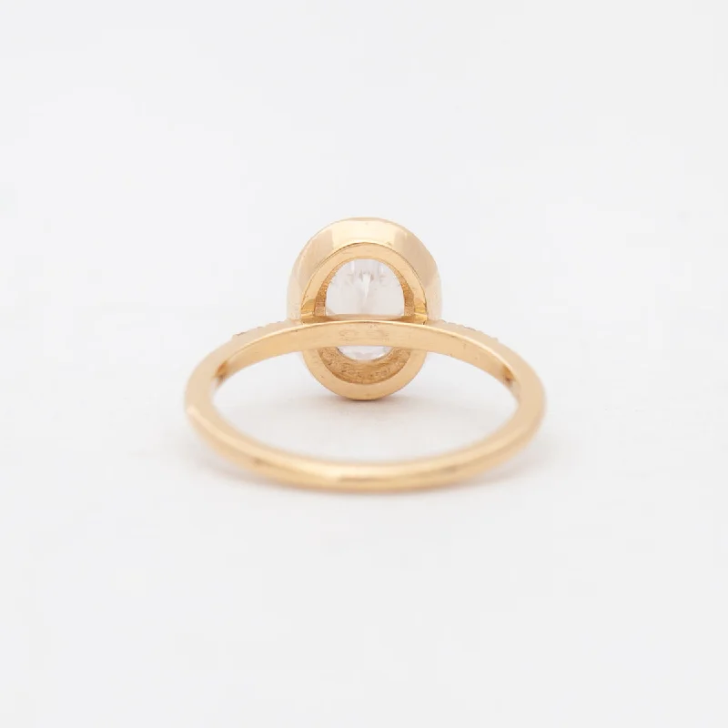 Athena Oval Halo Ring