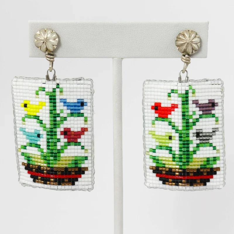 Beaded Tree of Life Earrings