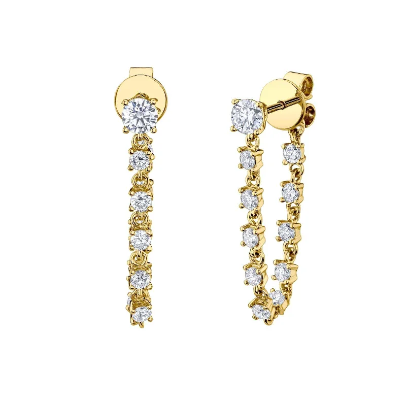 Anita Ko 18K Yellow Gold Diamond Loop Earrings