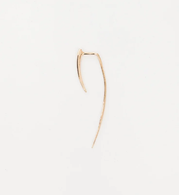 Gold XL Infinite Tusk Earring