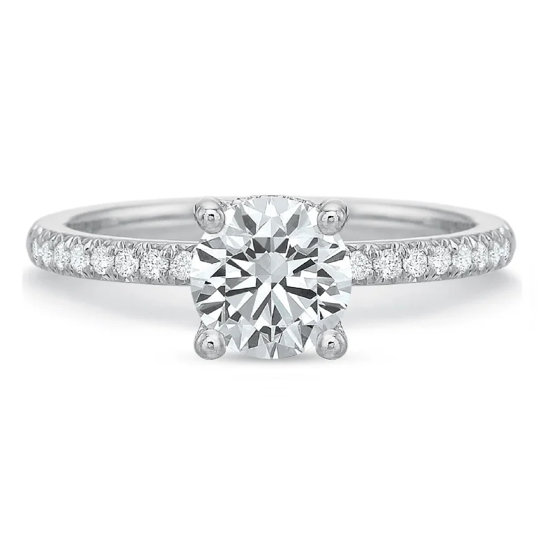 Platinum Mod Classic French Cut Engagement Ring Setting