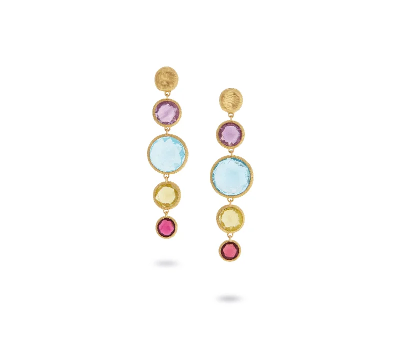 Marco Bicego Jaipur Yellow Gold Mixed Gemstone Earrings