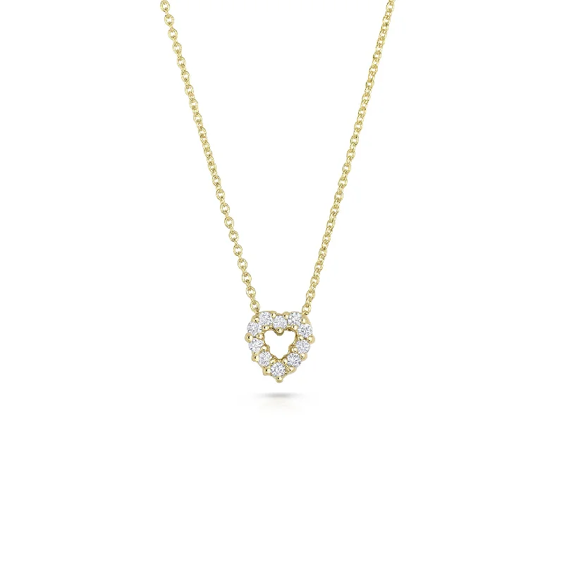 Roberto Coin Tiny Treasures Yellow Gold Diamond Heart Necklace