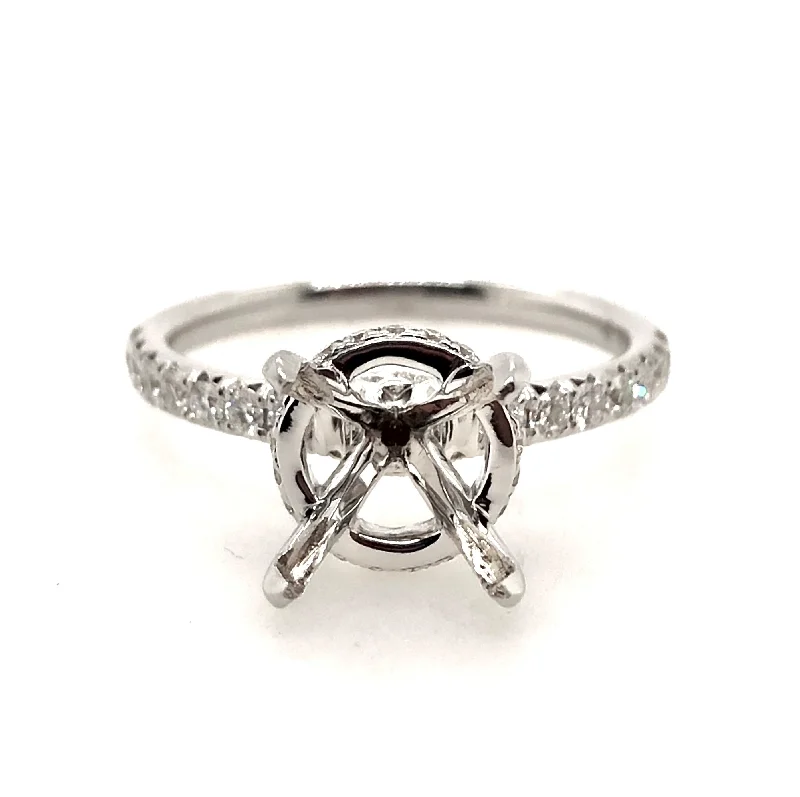 White Gold Halo Engagement Ring