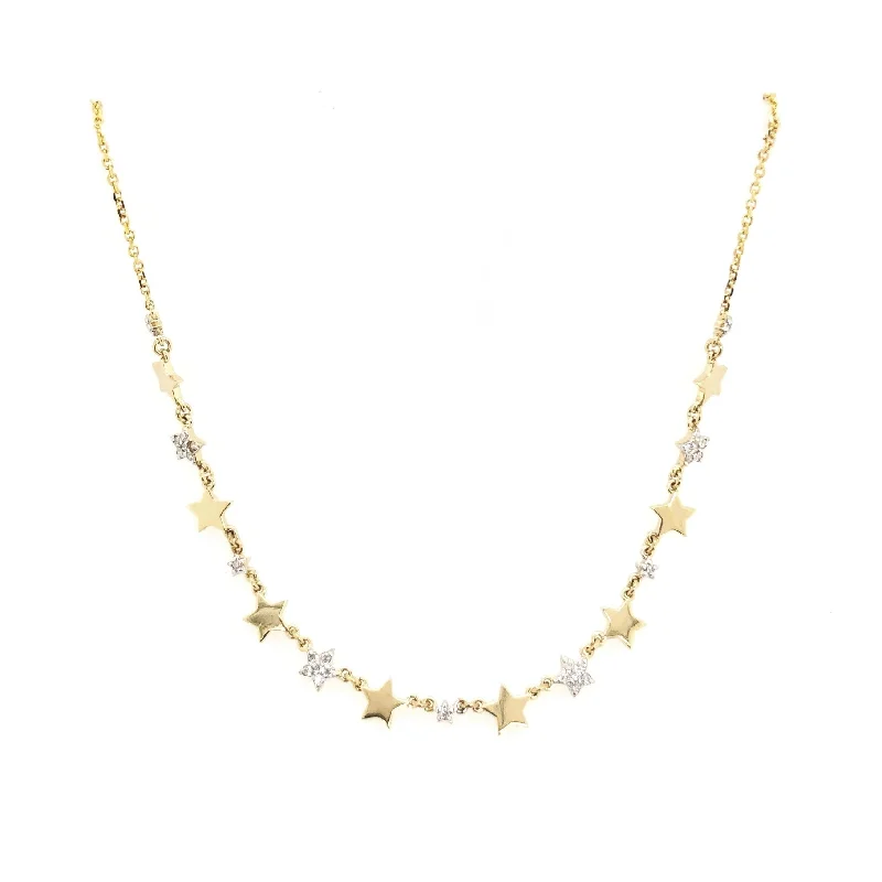 Yellow Gold Diamond Fashion Necklace