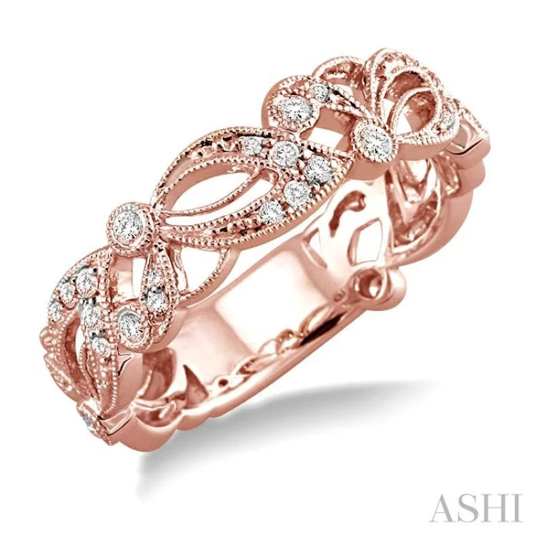 1/5 Ctw Diamond Fashion Ring in 14K Rose Gold