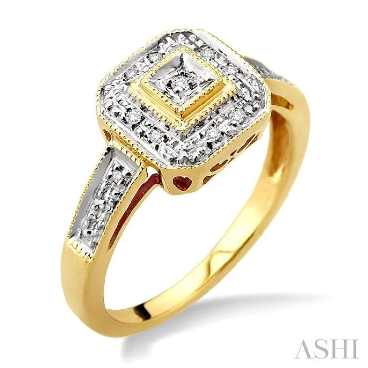 1/20 Ctw Single Cut Diamond Ring in 14K Yellow Gold