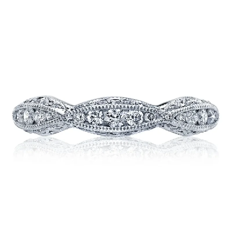 Tacori 18k Classic Crescent Twist Diamond Wedding Band