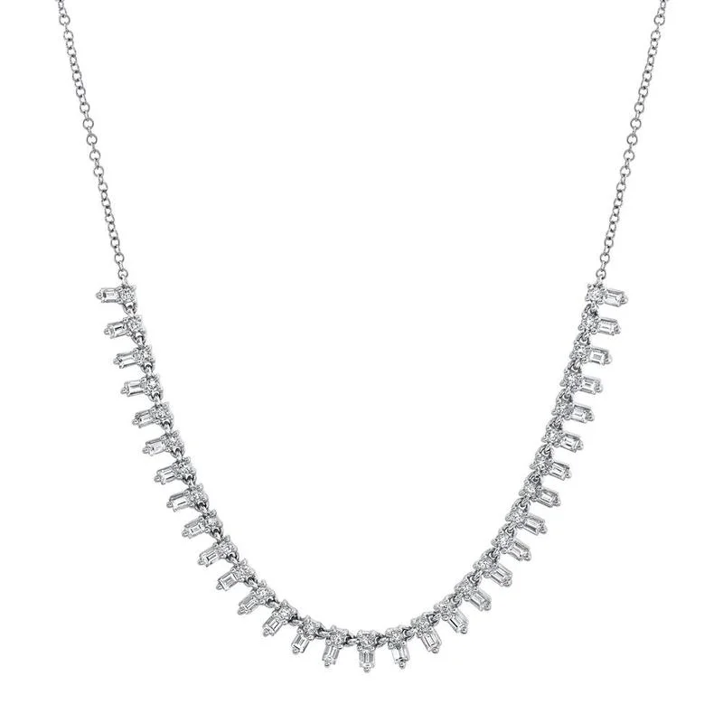 Diamond Baguette Necklace