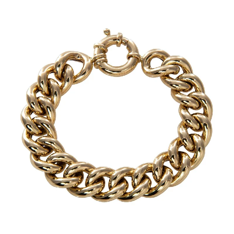 14K Yellow Gold Curb Link Bracelet