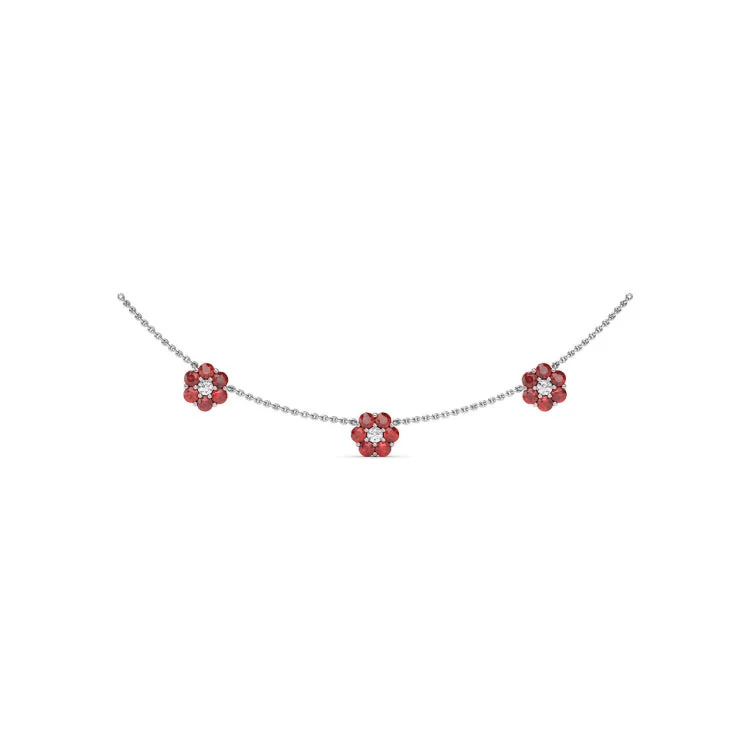 Petals Of Love Ruby Necklace