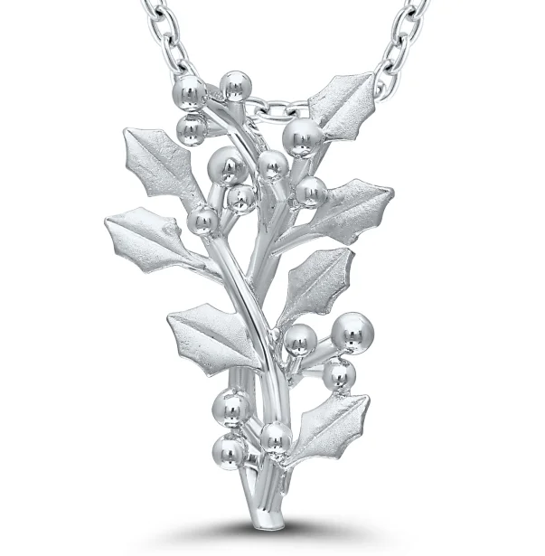 Bremer Jewelry 925 White Sterling Silver December Birth Flower 