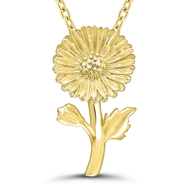 Bremer Jewelry 925 Yellow Sterling Silver/Gold Plated September Birth Flower 