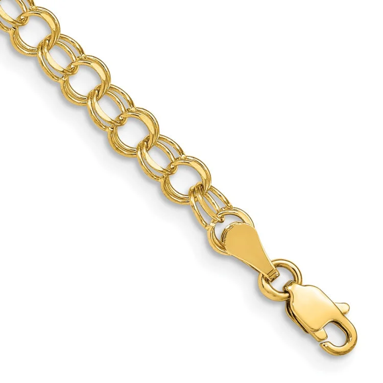 14k Double Link Charm Bracelet