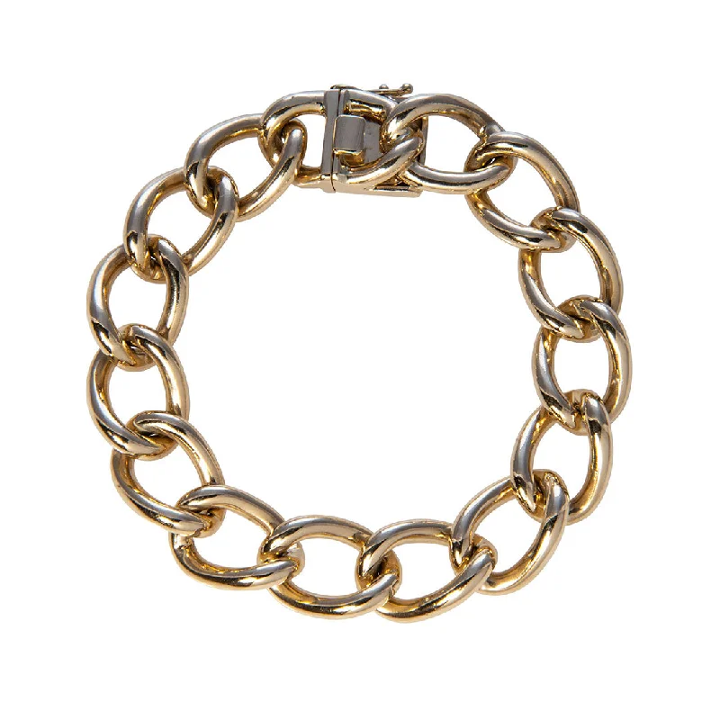 Estate 14K Yellow Gold Curb Link Bracelet