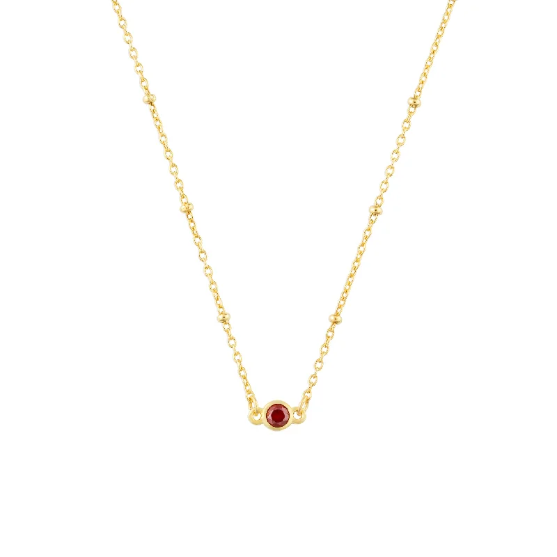 JANUARY BIRTHSTONE NECKLACE GOLD