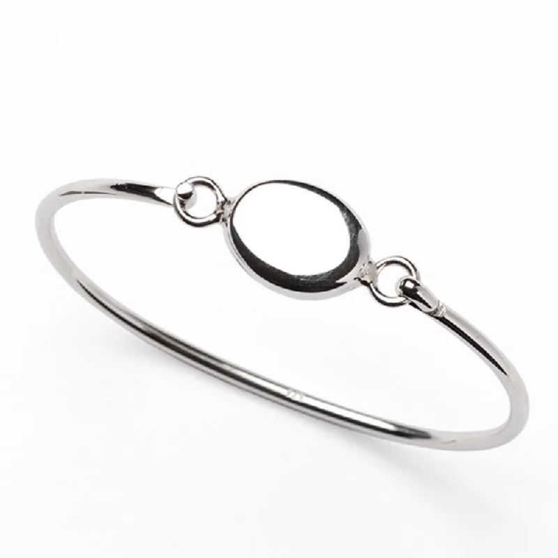 Sterling Silver Engravable Flip-Top Bangle