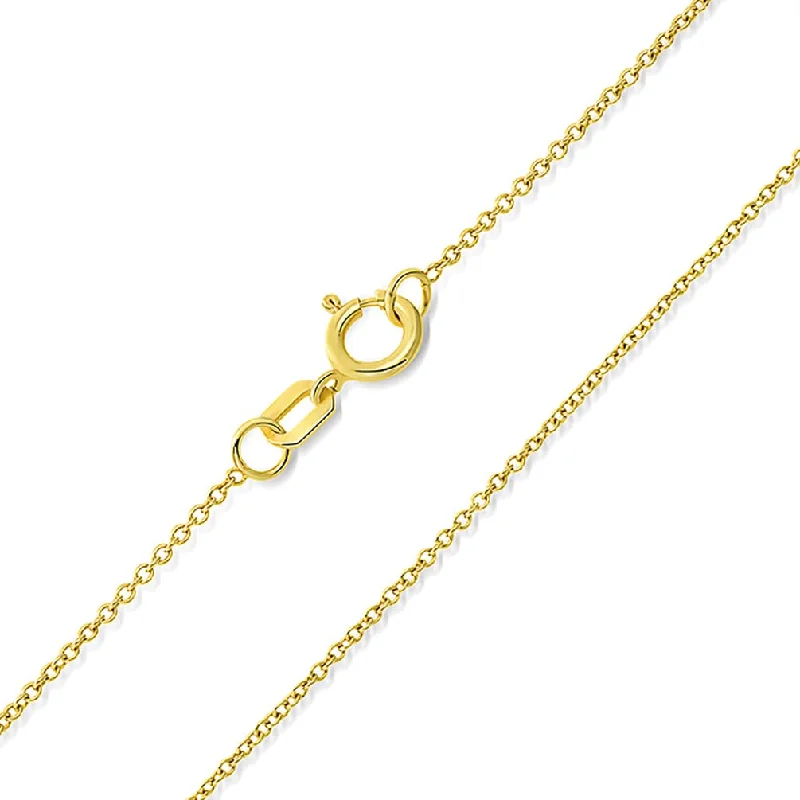 14k Yellow Gold Cubic Zirconia Saint Jude Cross Pendant with Rolo Cable, Cuban Curb, or Figaro Chain Necklace