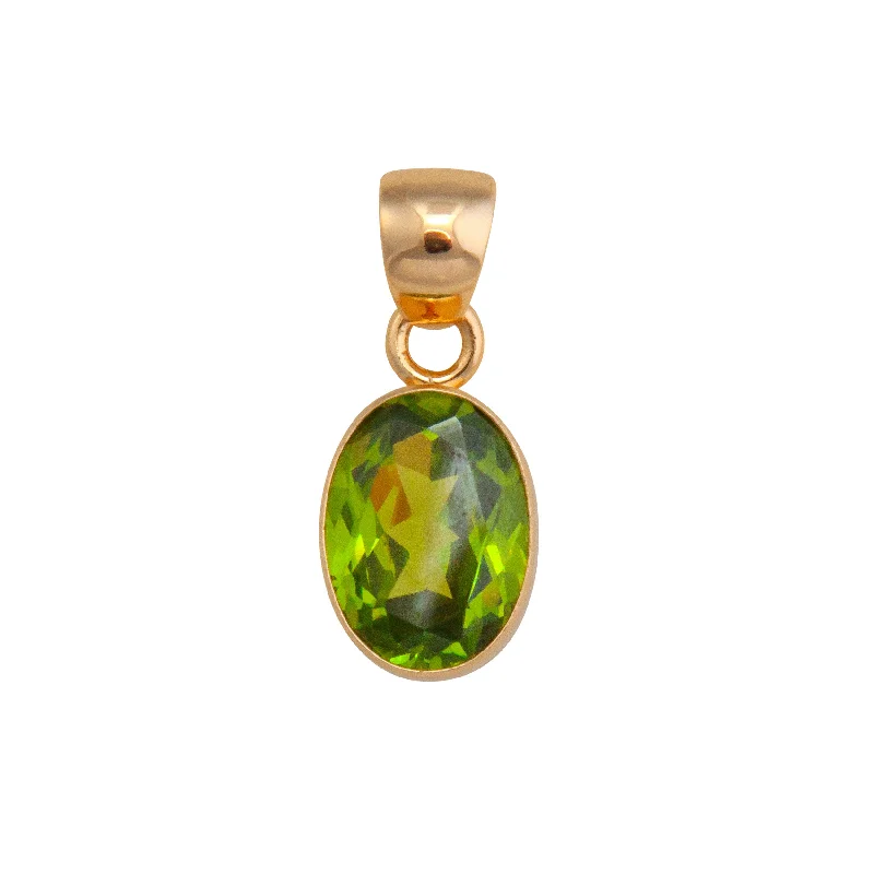 Alchemia Lab Created Peridot Oval Pendant