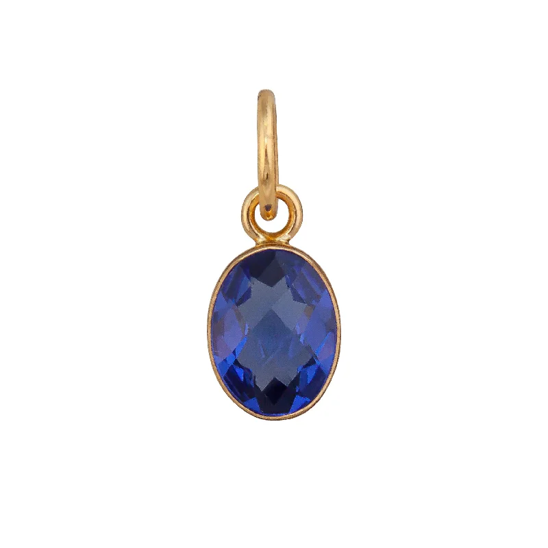 Alchemia Lab Created Tanzanite Charm Pendant