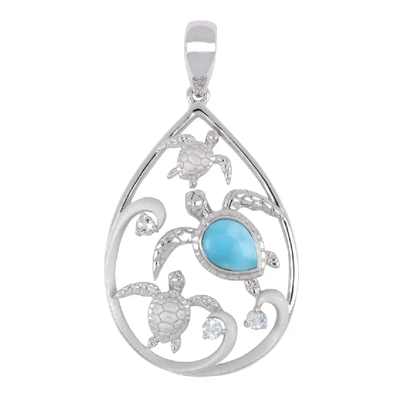 Larimar Pendant (Cubic Zirconia)