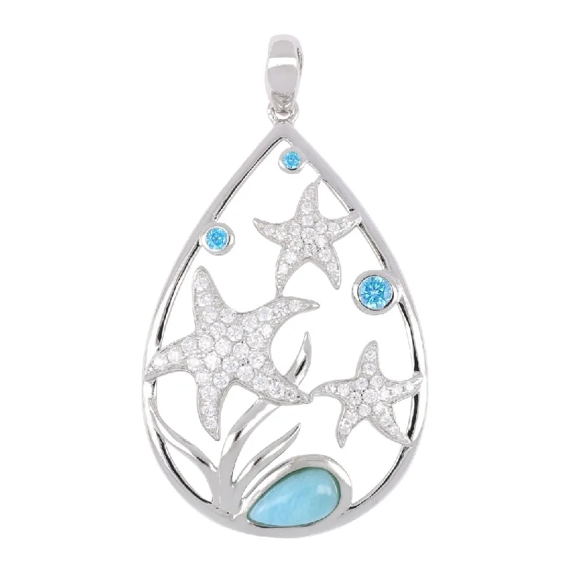 Larimar Pendant (Cubic Zirconia)