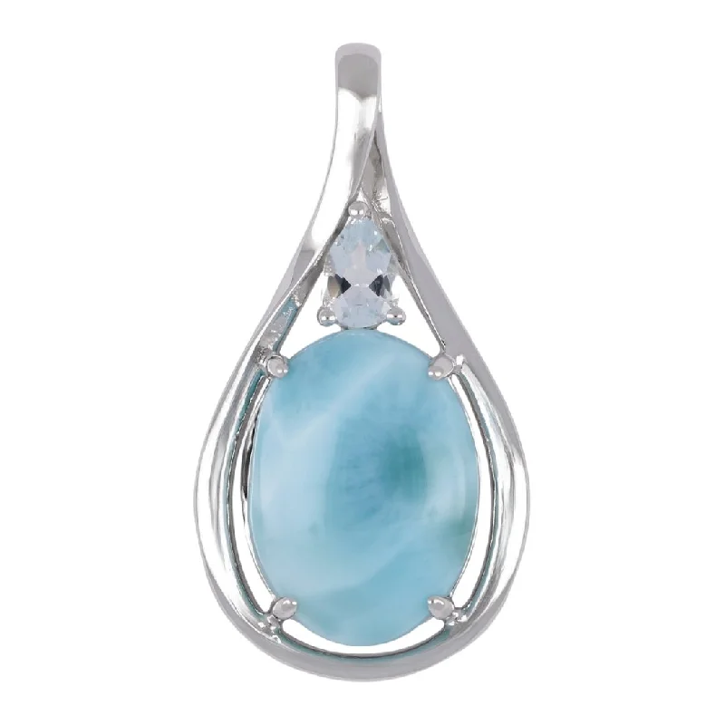 Larimar Pendant (Cubic Zirconia)