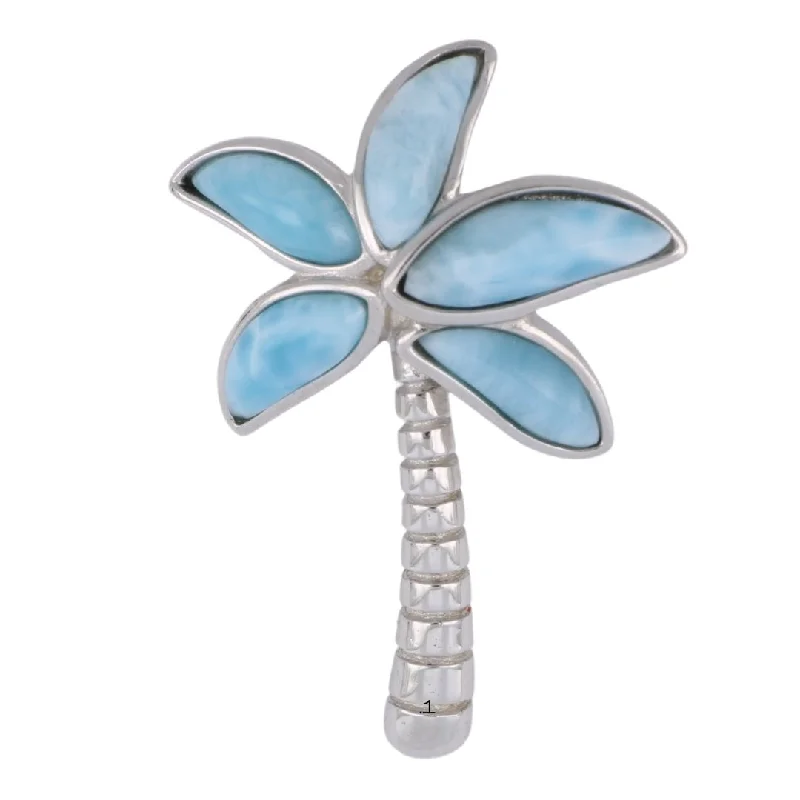 Palm Tree Larimar Pendant