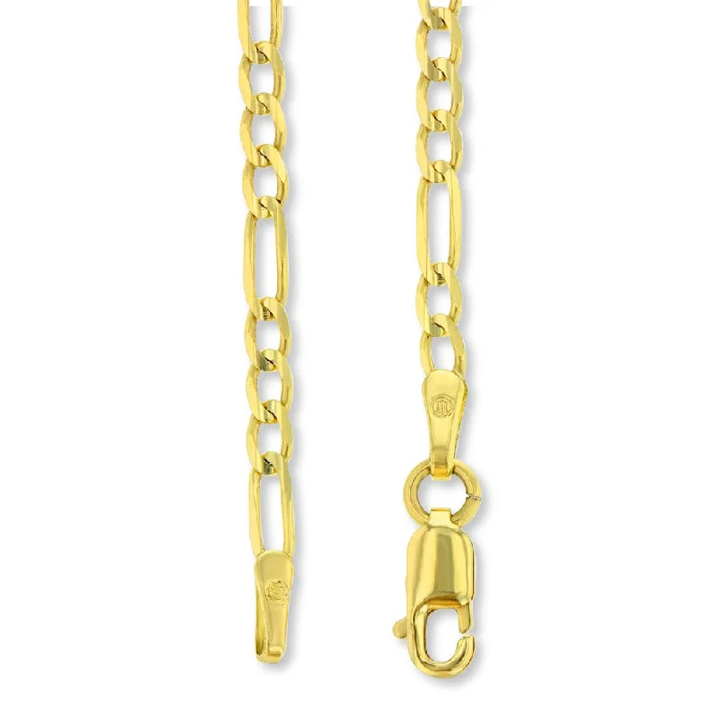 Solid 14K Yellow Gold Set of Golf Clubs Charm Sports Pendant with Cable, Curb, or Figaro Chain Necklaces