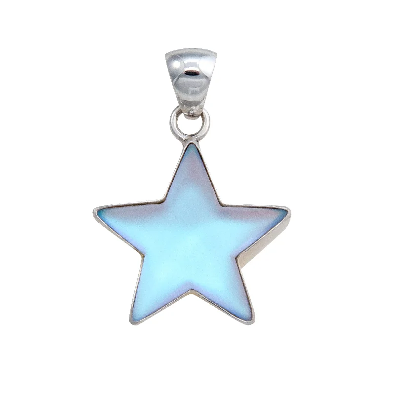 Sterling Silver Medium Luminite Star Pendant