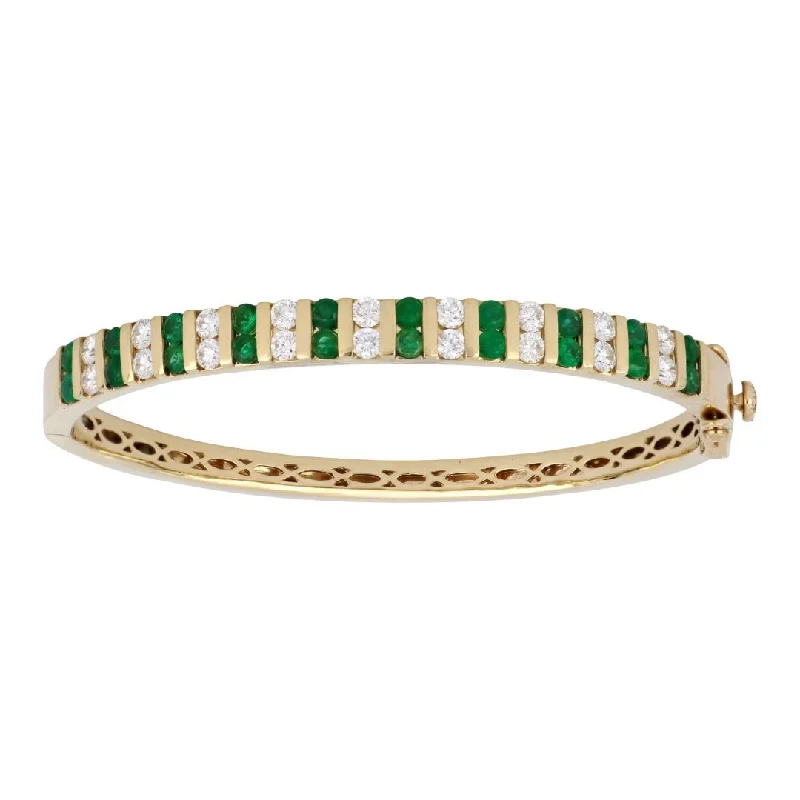 Emerald Bangle (Emerald 1.48 cts. White Diamond 1.46 cts.)