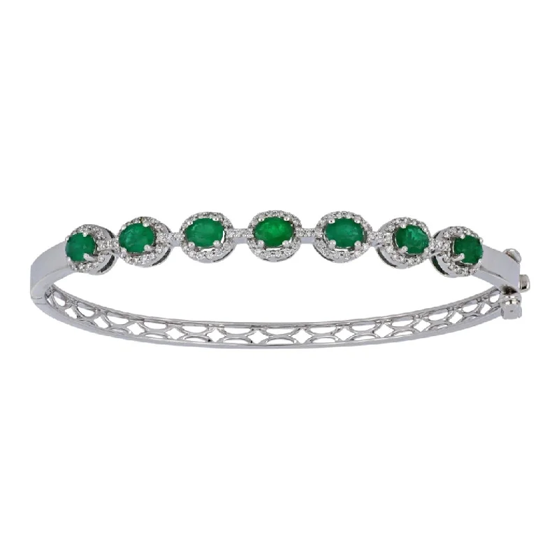 Emerald Bangle (Emerald 1.51 cts. White Diamond 0.39 cts)