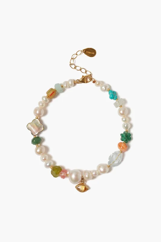 Jardin Bracelet White Pearl Mix