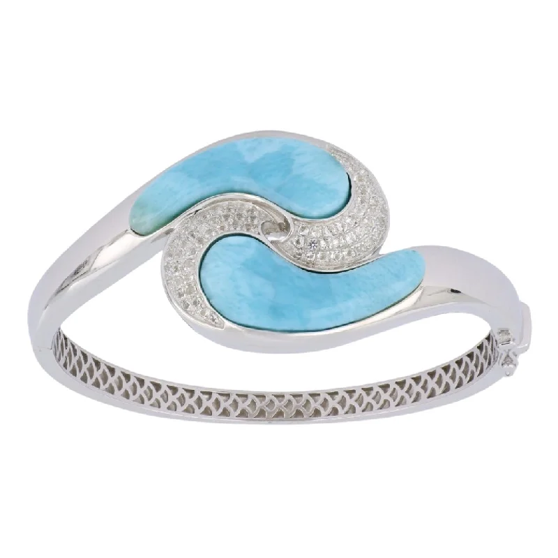 Larimar Bangle (Cubic Zirconia)