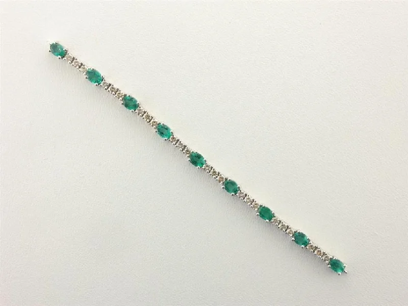 LeVian Diamond & Emerald Bracelet