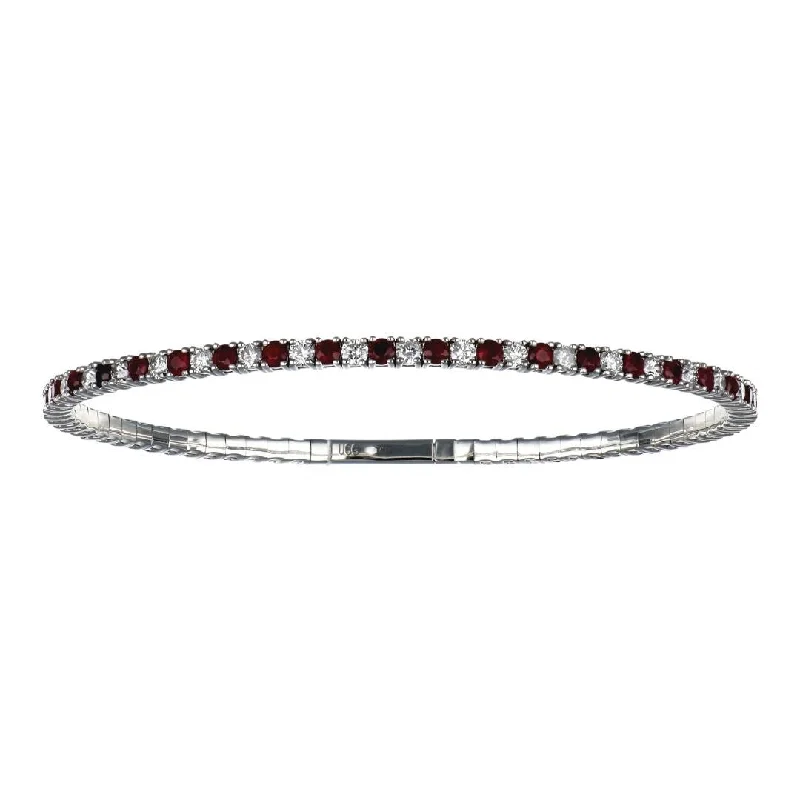 Ruby Flexible Bangle (Ruby 2.12 cts. White Diamond 1.56 cts.)