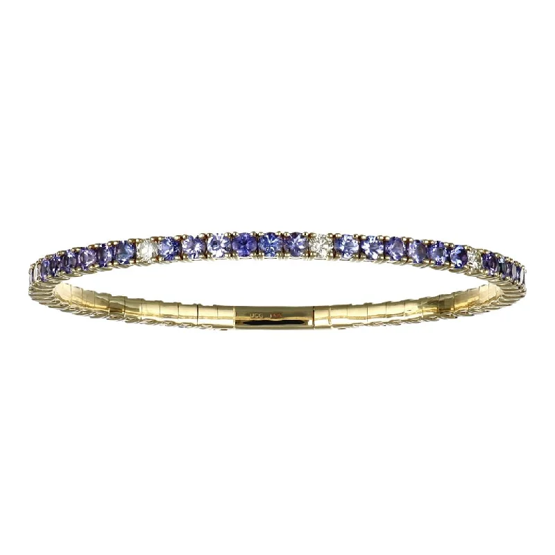 Tanzanite Flexible Bangle (Tanzanite 5.51 cts. White Diamond 0.96 cts.)