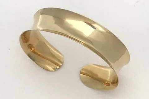 Channel: Gold Anticlastic Bracelet Extra Wide