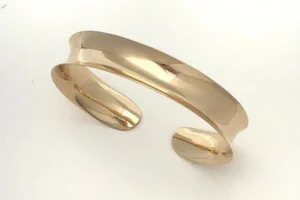 Channel: Gold Anticlastic Bracelet Wide