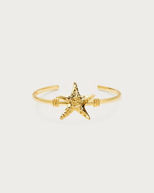 Gold Starfish Bangle