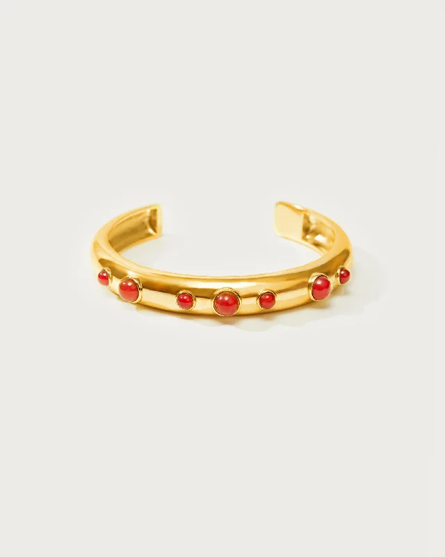 Ruby Kiss Gold Bangle